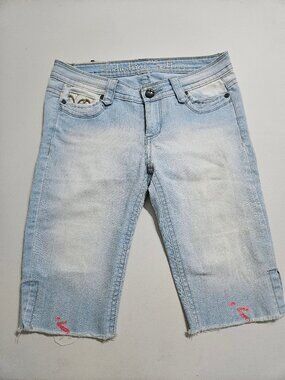 Industrial Cotton Women`s/Teen washed out Above the knee Jean Shorts size 4